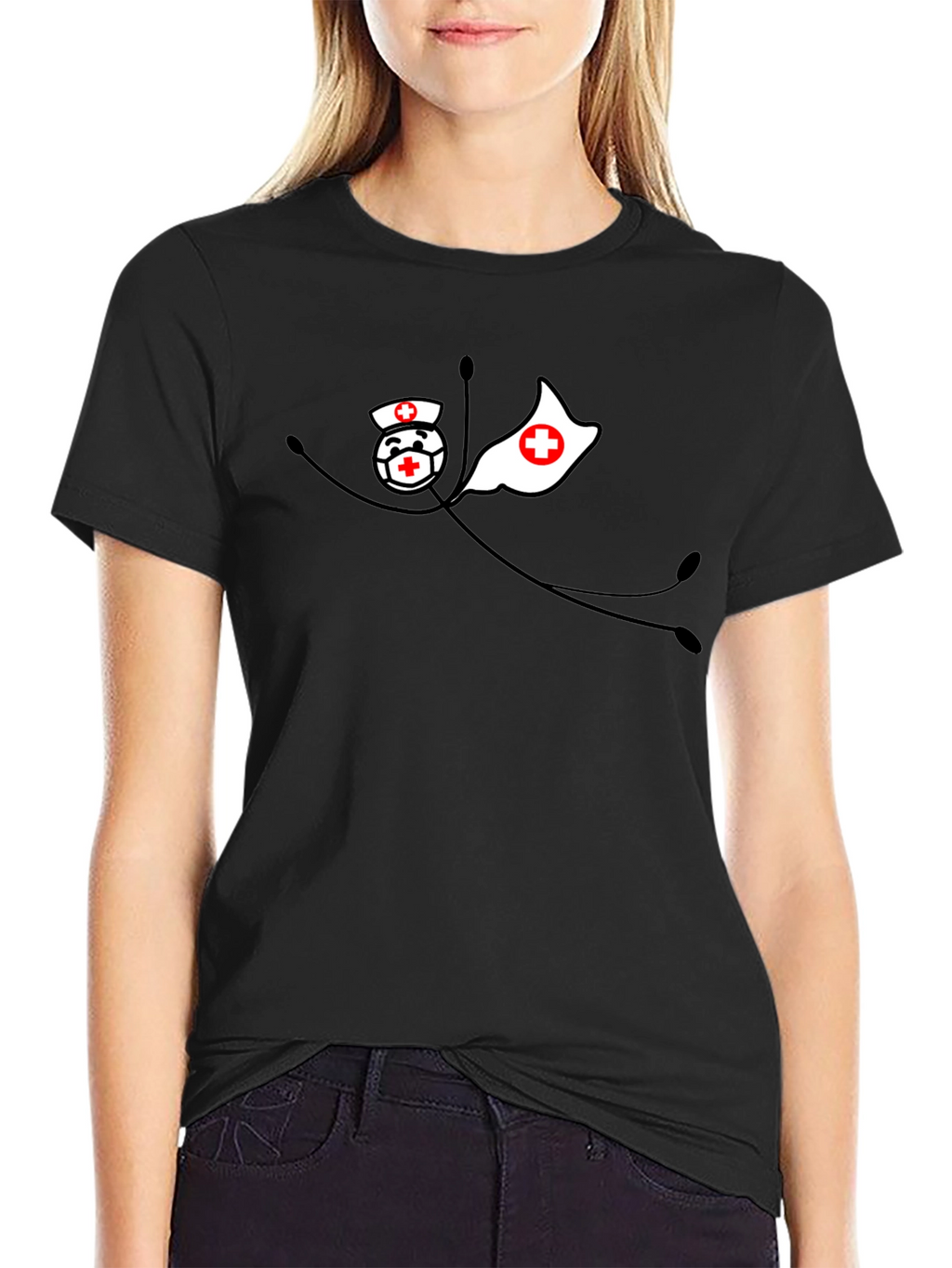 Superhero Nurse Black T-Shirt