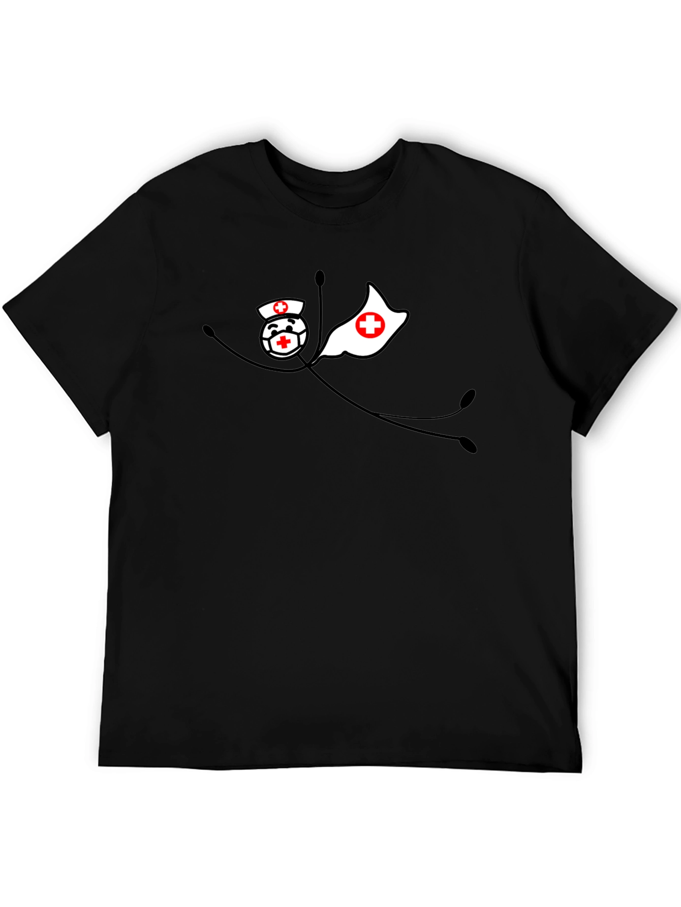 Superhero Nurse Black T-Shirt
