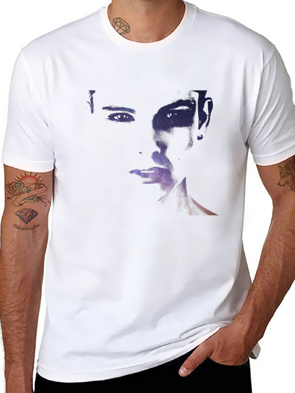 Galaxy Face Black T-Shirt