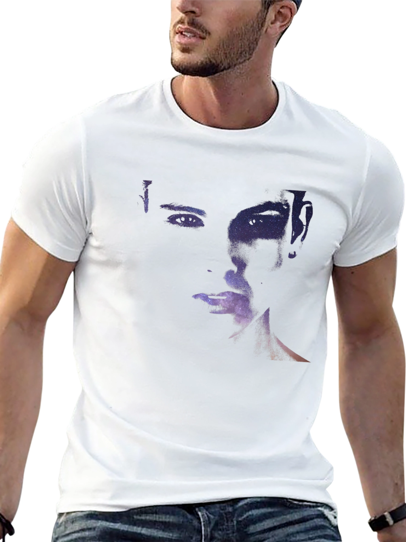Galaxy Face Black T-Shirt