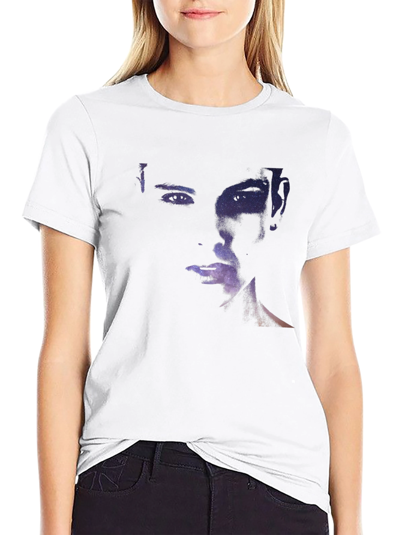 Galaxy Face Black T-Shirt