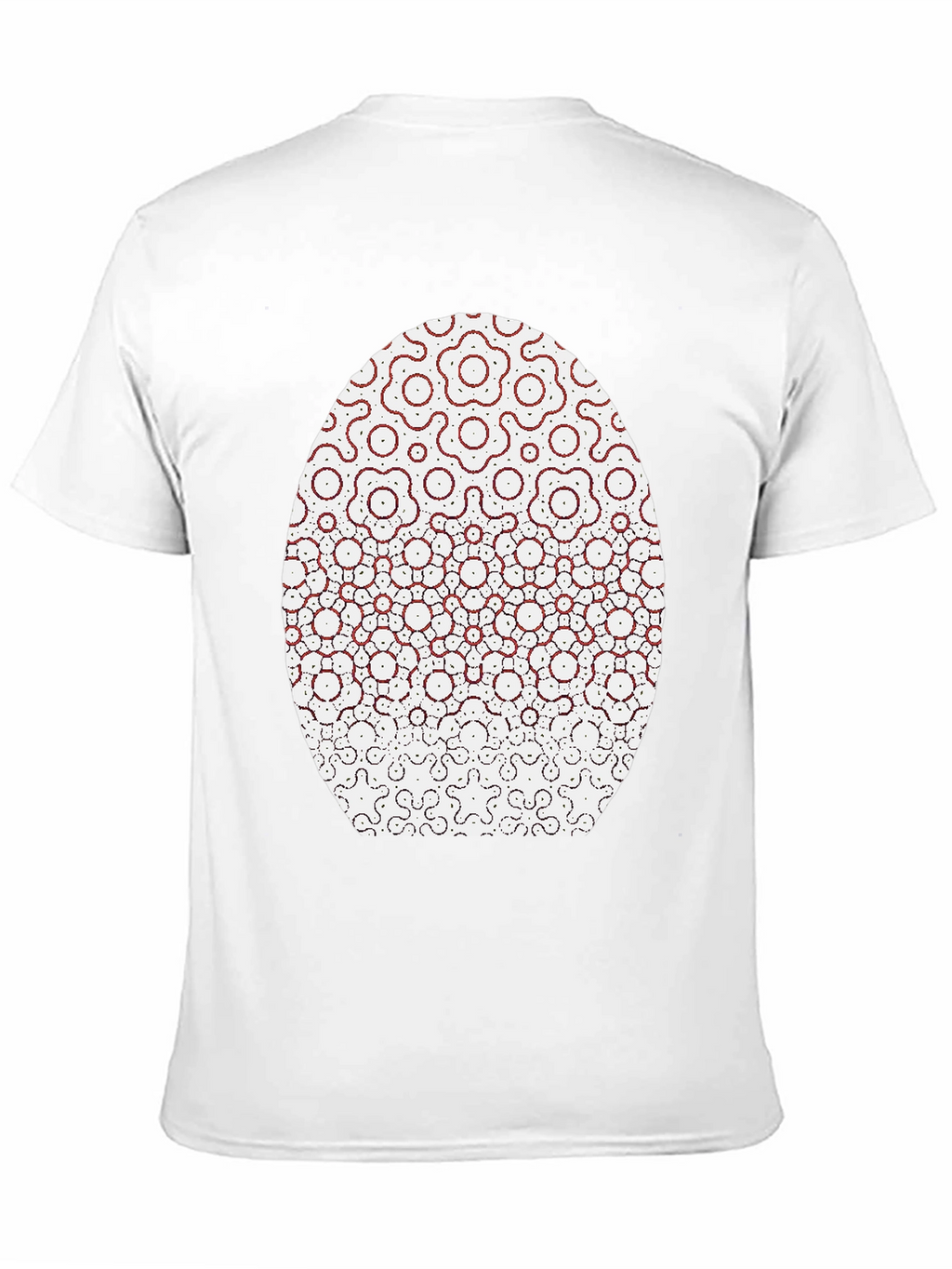 Modern Geometric Flower Pattern Black T-Shirt