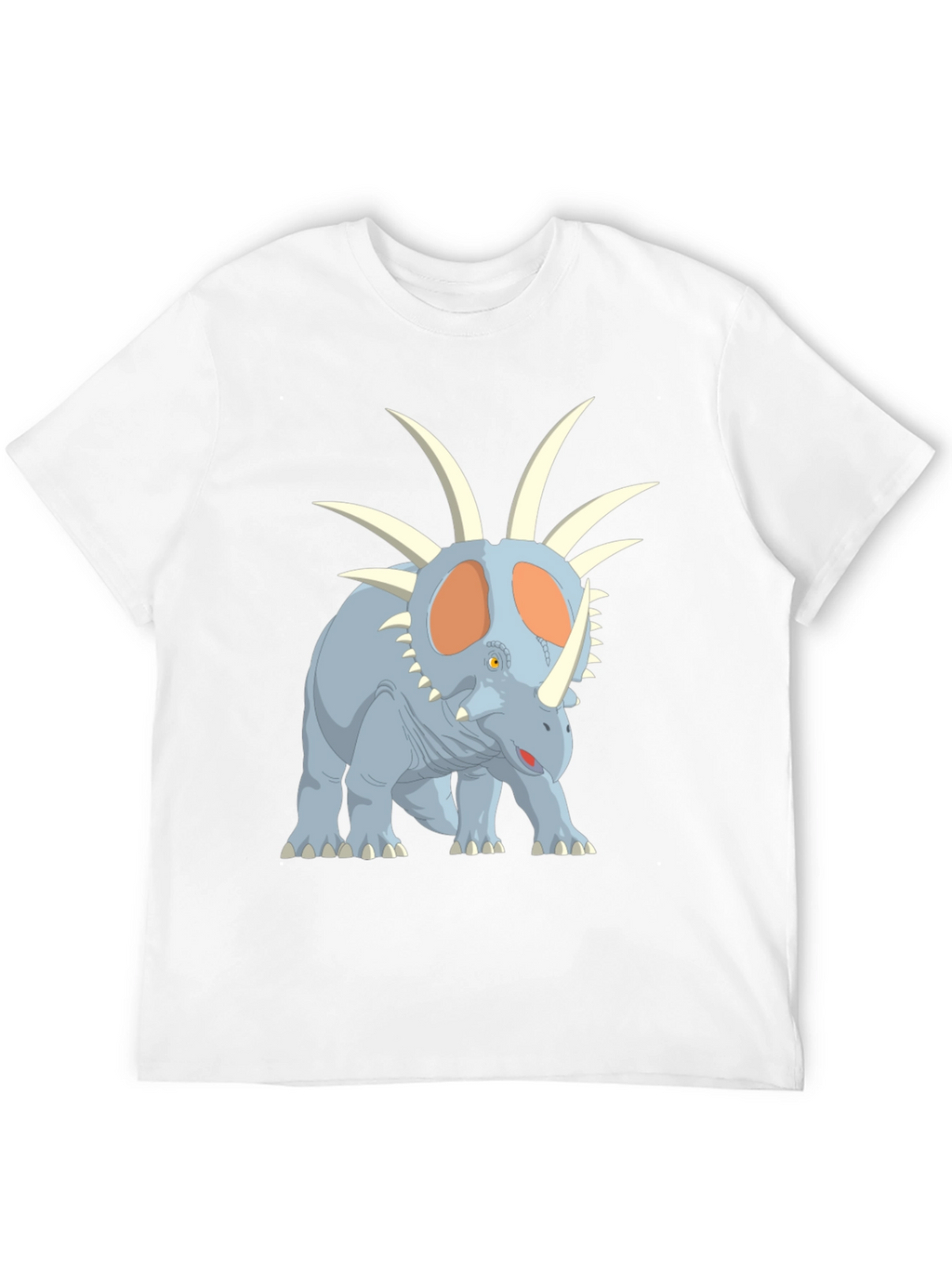 Dinosaur Graphic Tee - Cartoon Styracosaurus T-Shirt