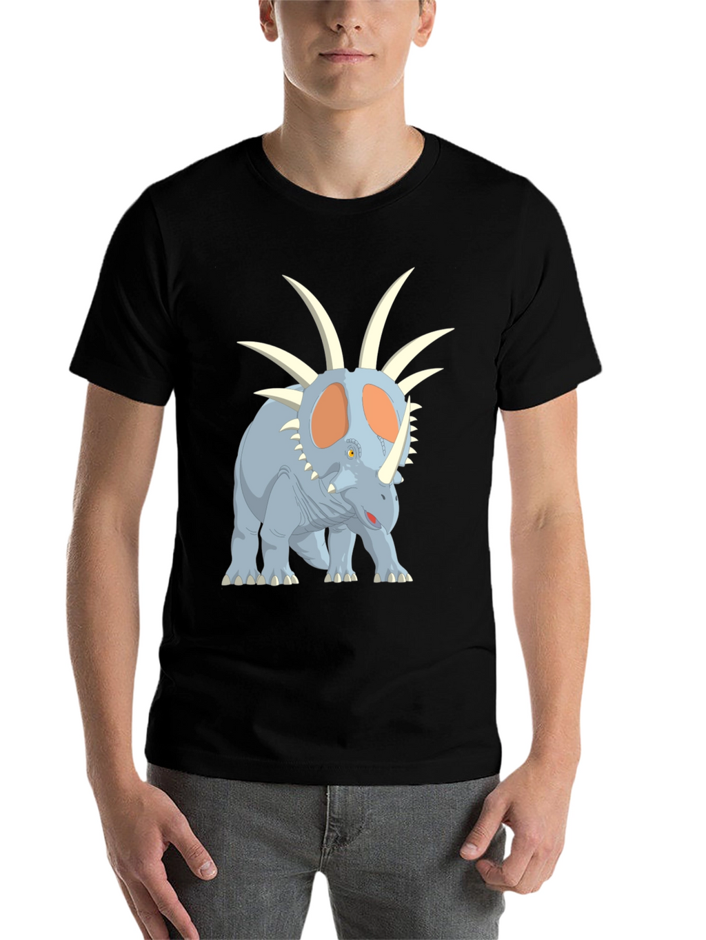 Dinosaur Graphic Tee - Cartoon Styracosaurus T-Shirt