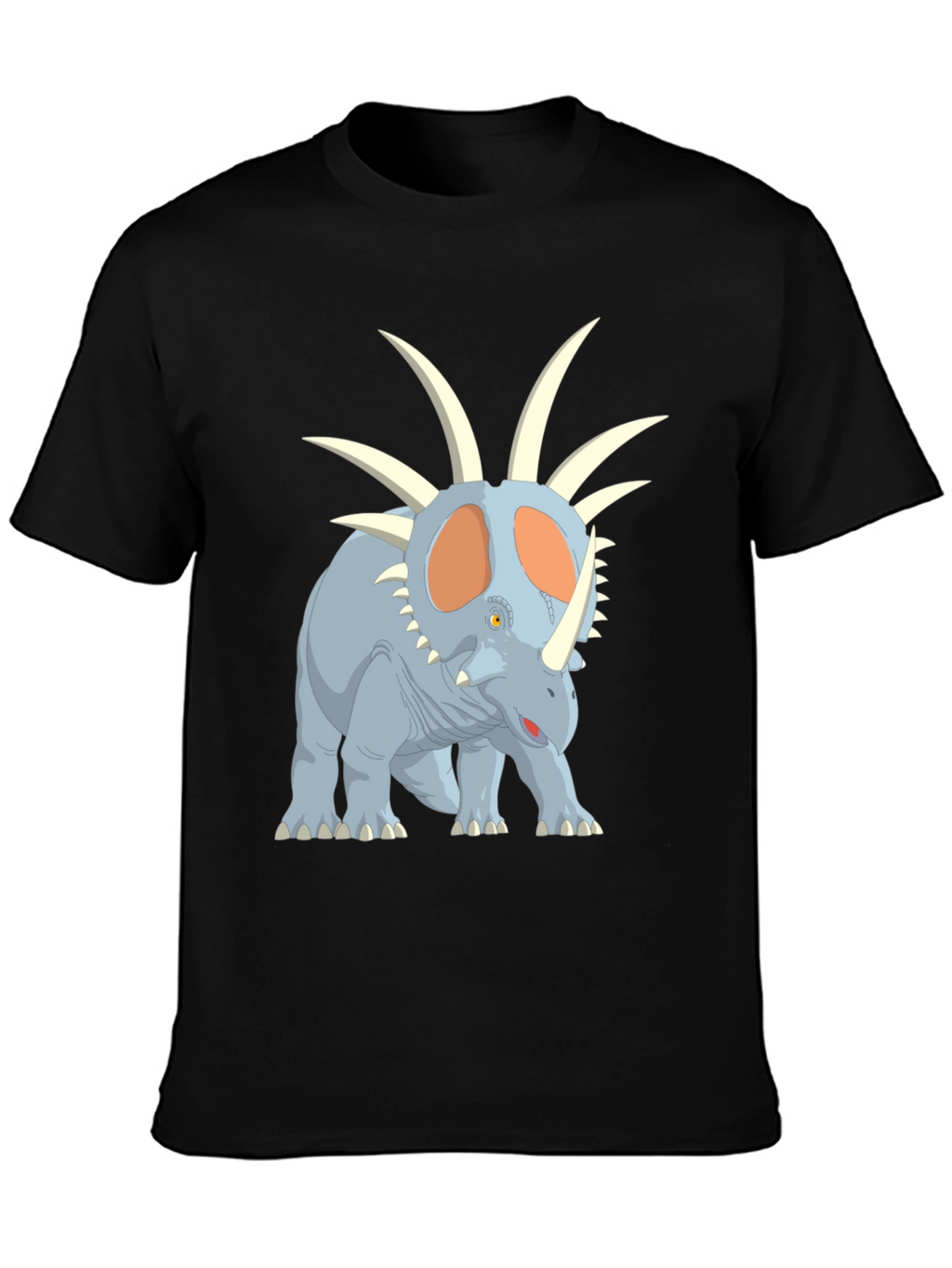 Dinosaur Graphic Tee - Cartoon Styracosaurus T-Shirt