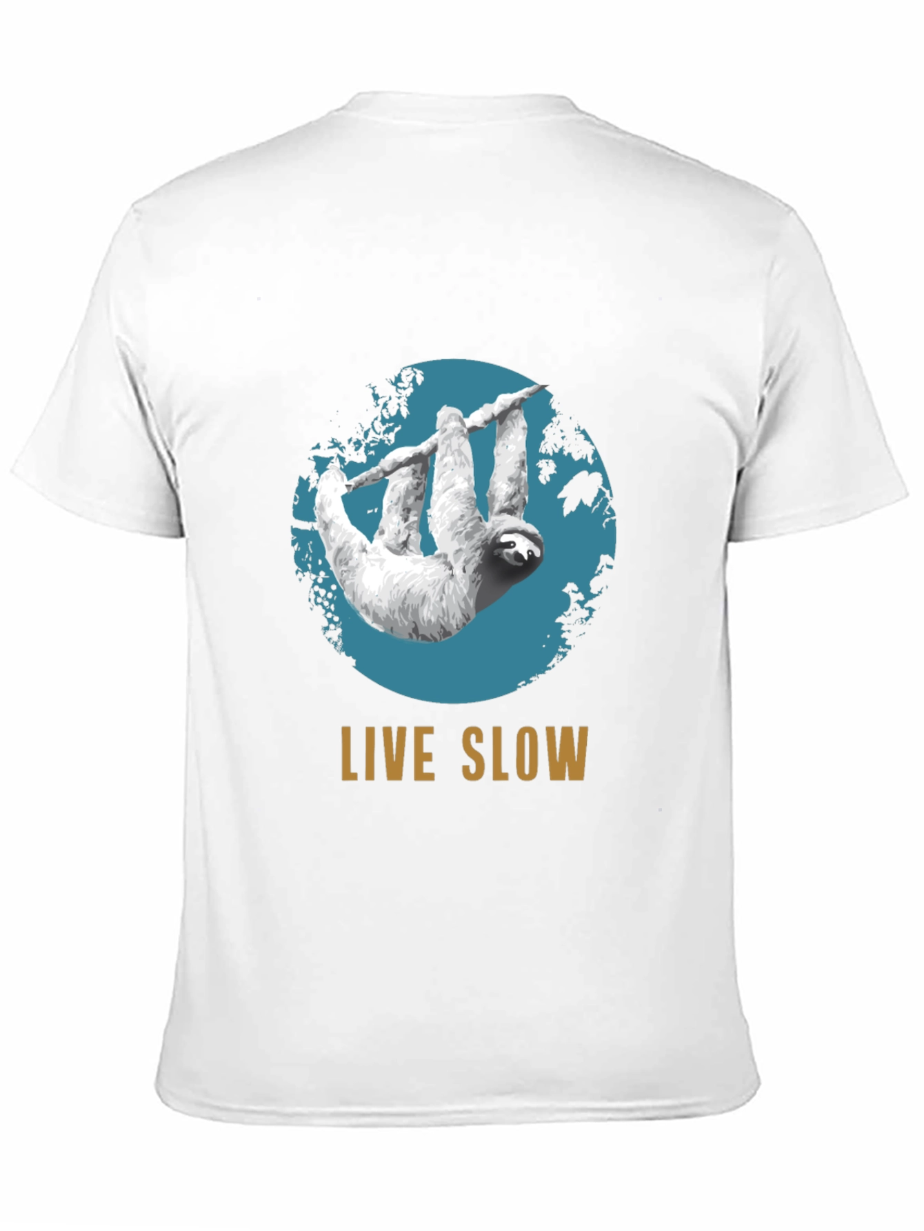 Live Slow Sloth Graphic Tee - Relaxed Fit