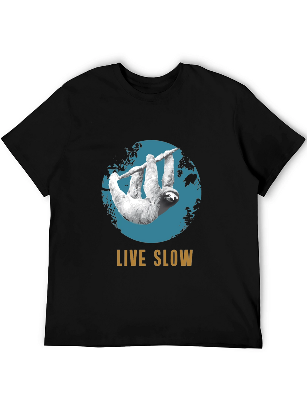 Live Slow Sloth Graphic Tee - Relaxed Fit