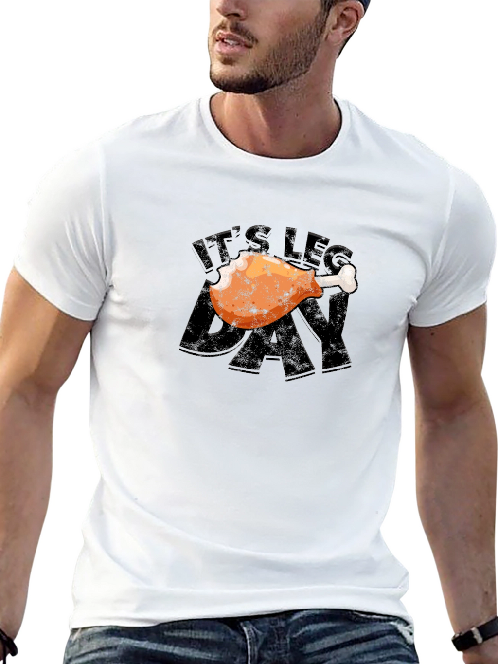Its Leg Day Chicken T-Shirt - Black Graphic Tee
