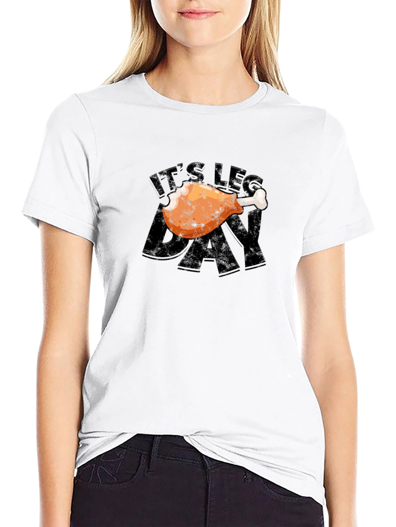 Its Leg Day Chicken T-Shirt - Black Graphic Tee
