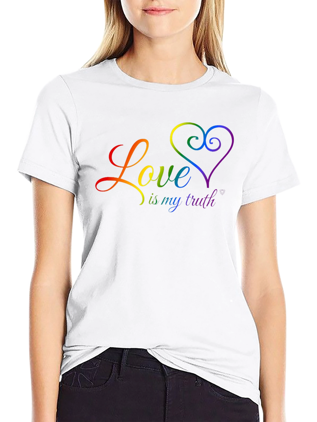 Love Is My Truth Rainbow Graphic T-Shirt