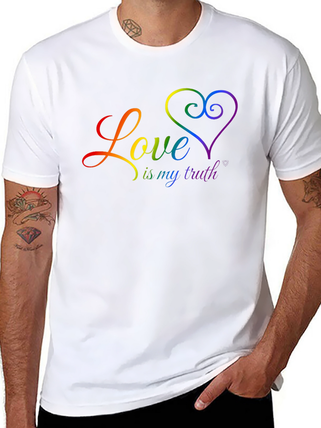 Love Is My Truth Rainbow Graphic T-Shirt
