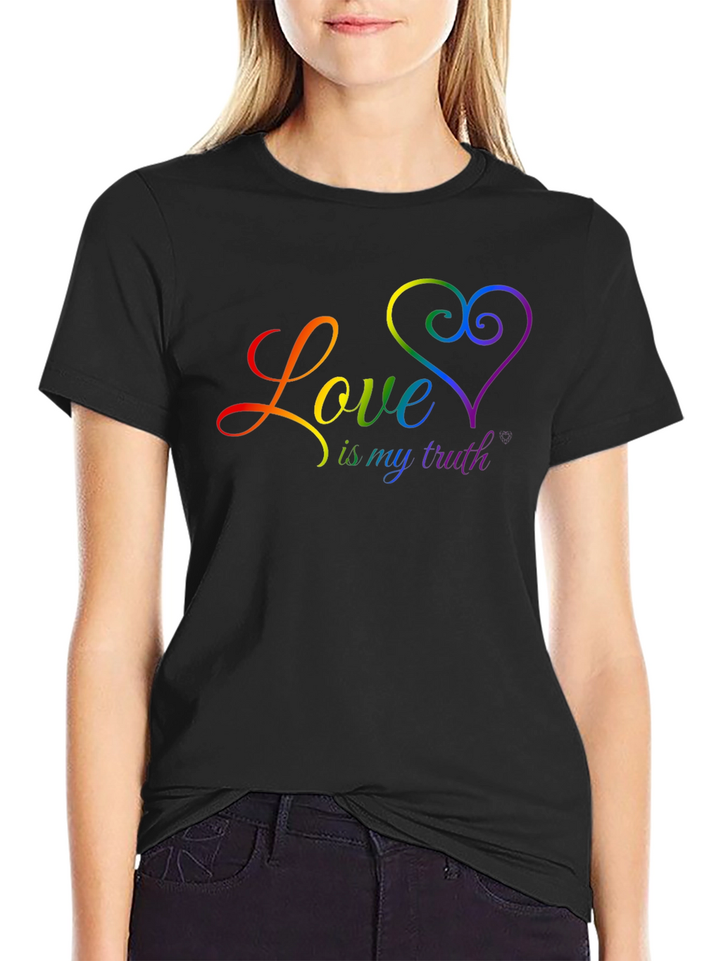 Love Is My Truth Rainbow Graphic T-Shirt