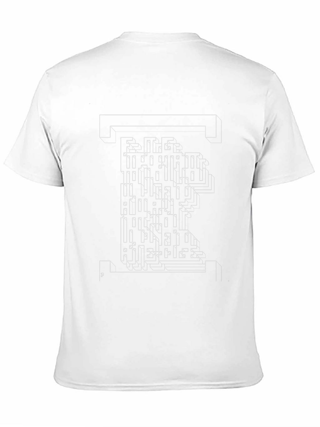 Abstract Maze Graphic T-Shirt - Black
