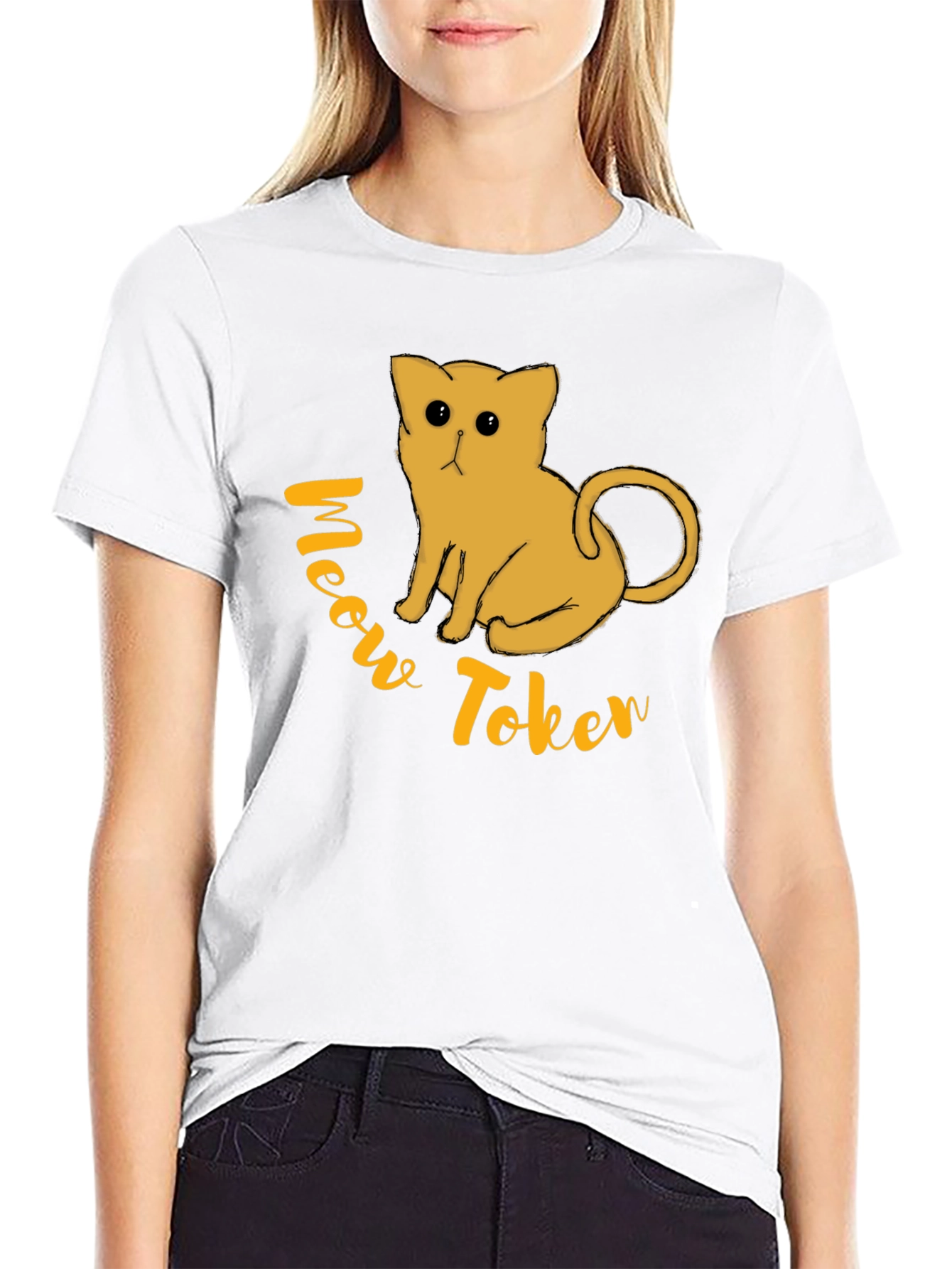 Meow Token Graphic T-Shirt - Black