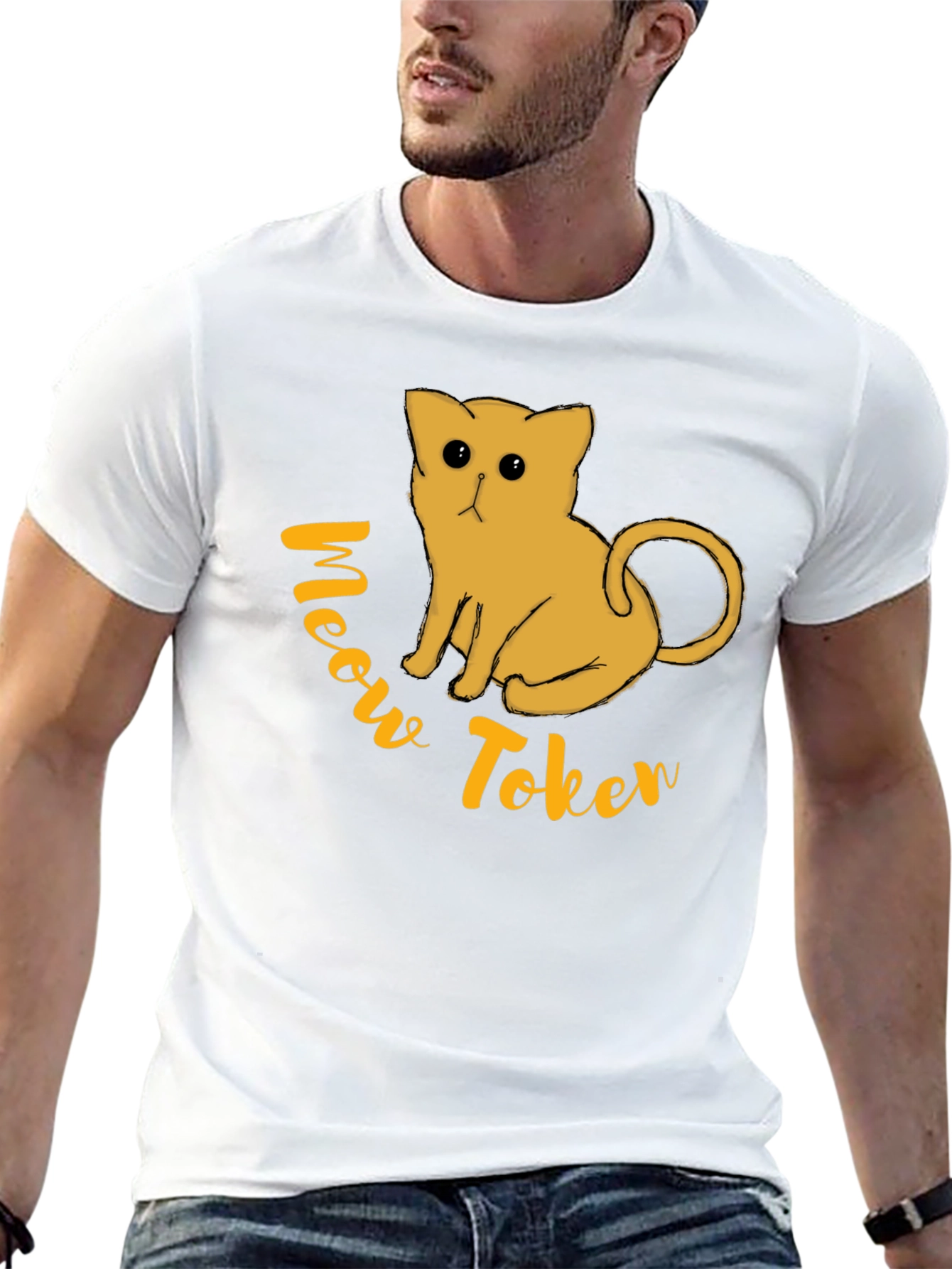 Meow Token Graphic T-Shirt - Black