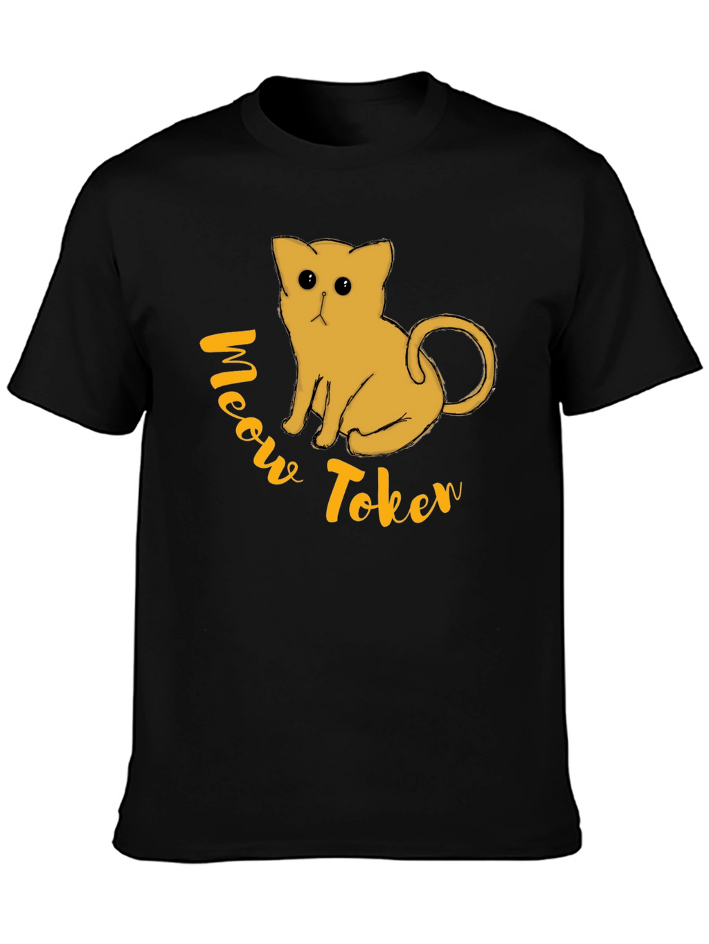 Meow Token Graphic T-Shirt - Black