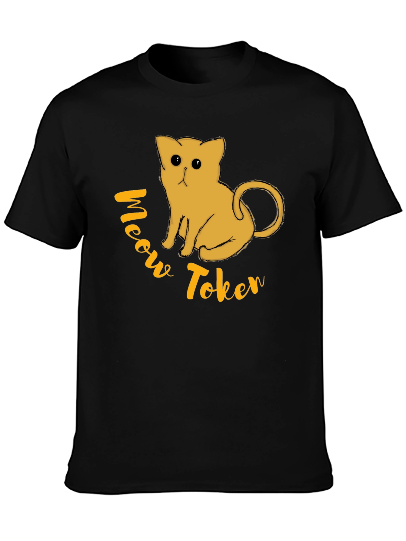 Meow Token Graphic T-Shirt - Black
