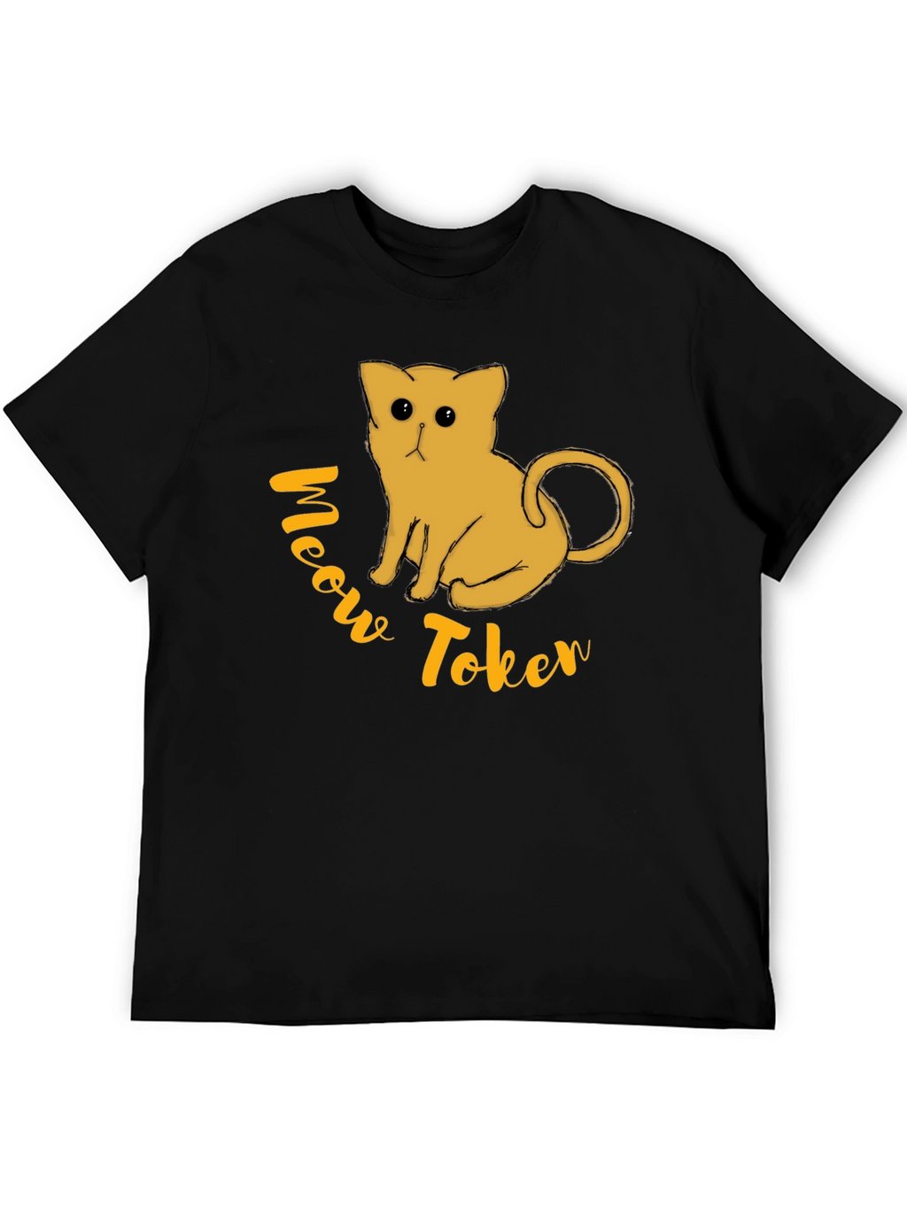 Meow Token Graphic T-Shirt - Black