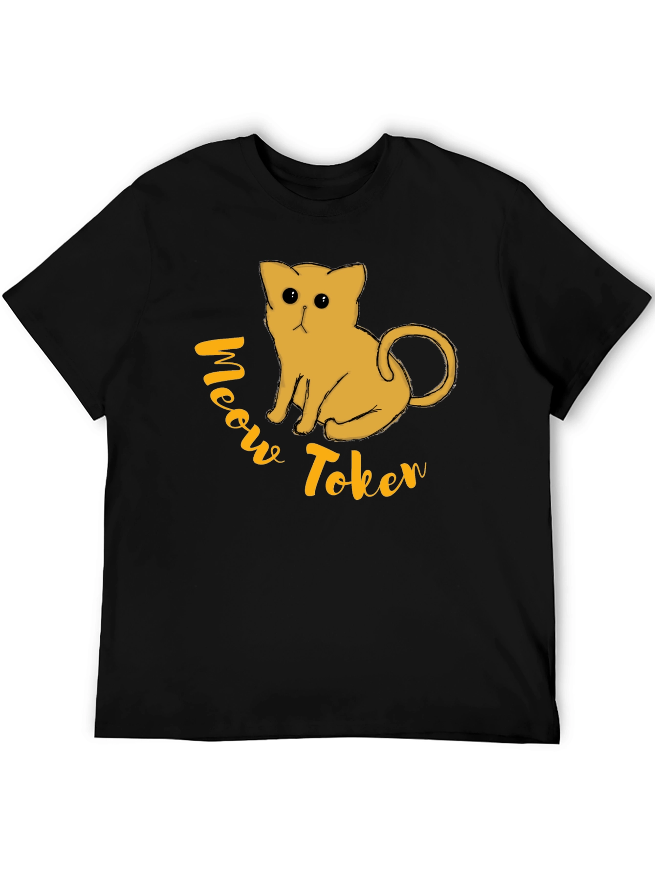Meow Token Graphic T-Shirt - Black