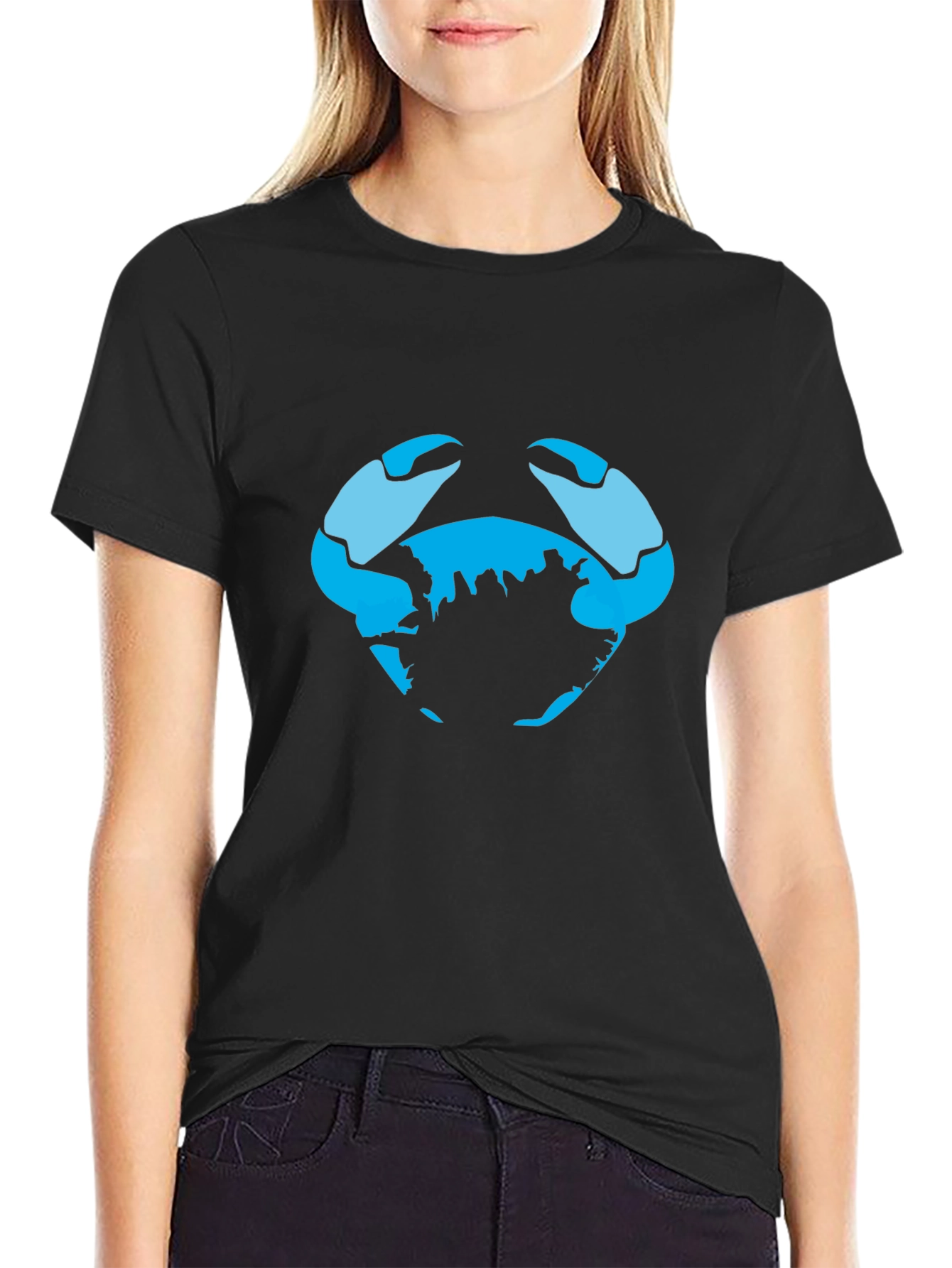 Crab World Graphic Tee - Black