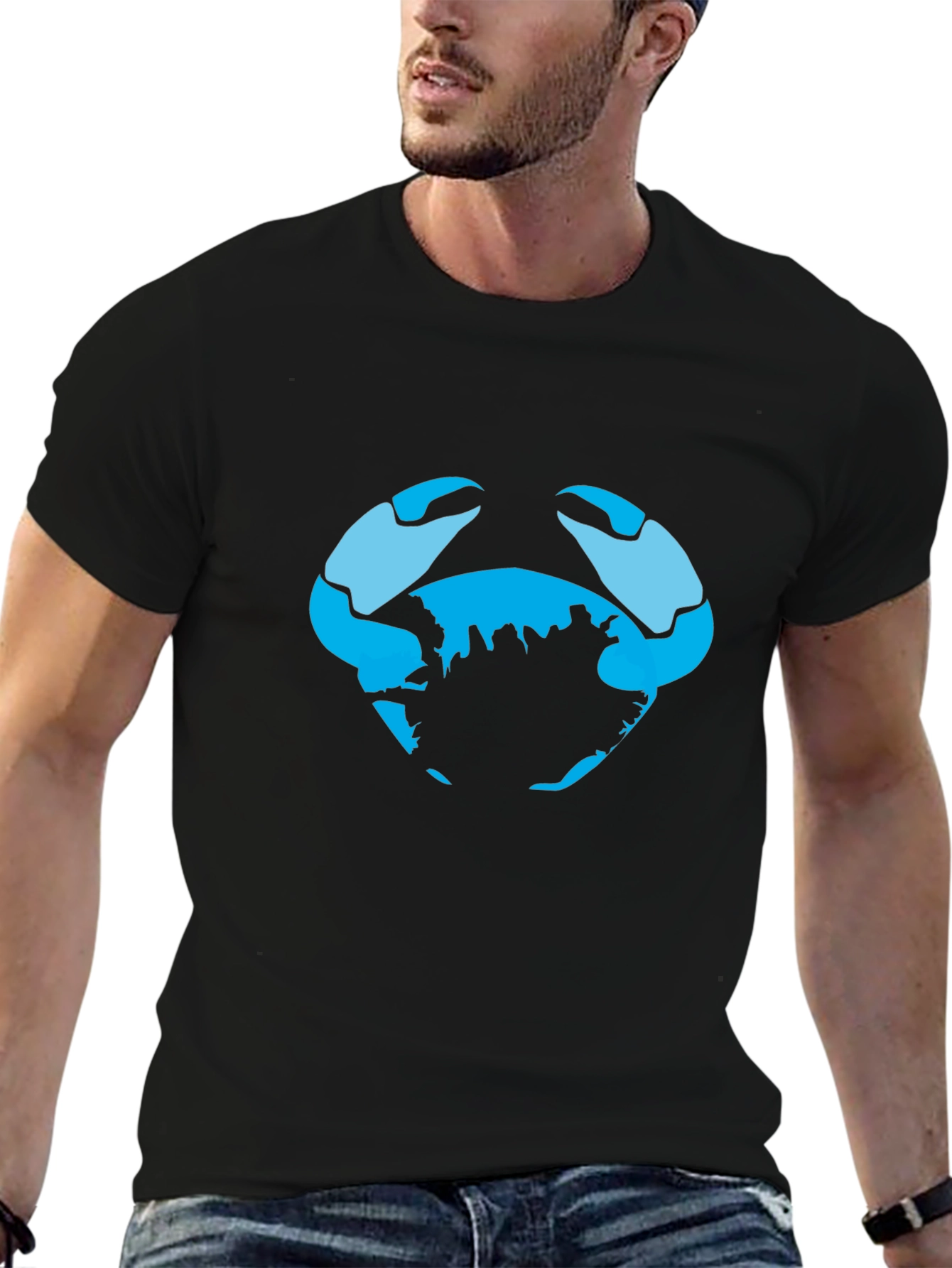 Crab World Graphic Tee - Black