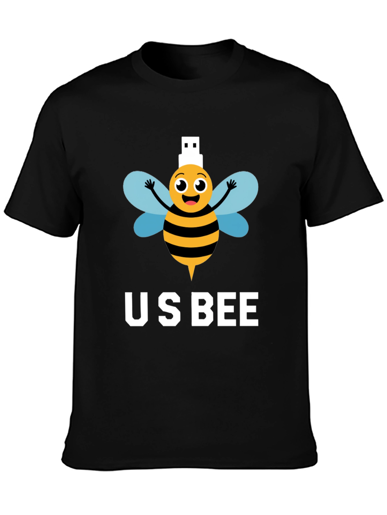 US Bee T-Shirt - Funny USB Pun Tee