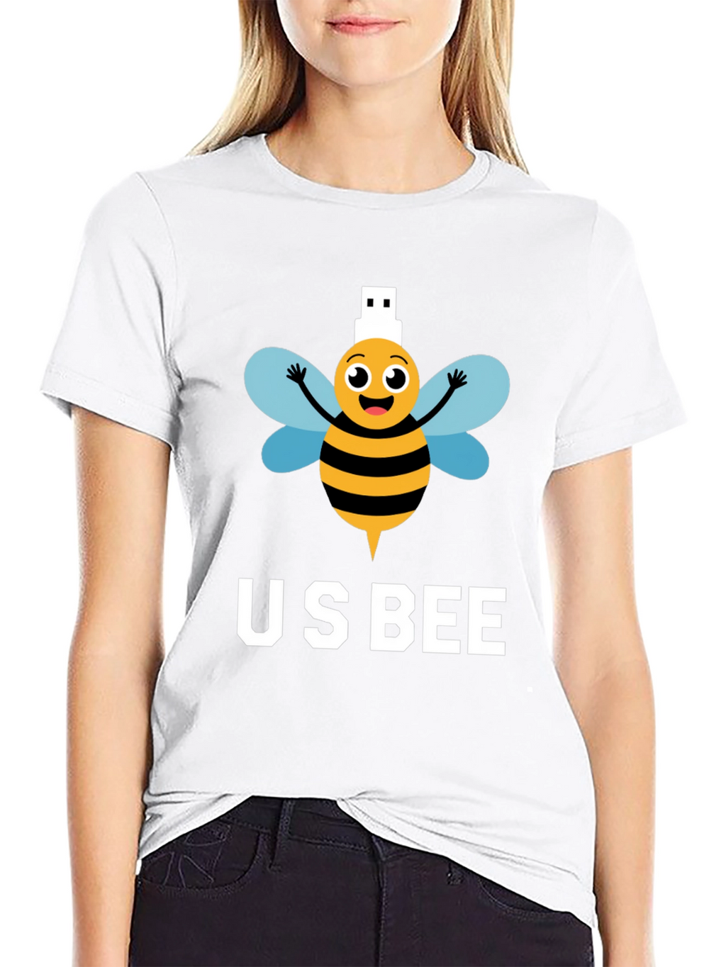 US Bee T-Shirt - Funny USB Pun Tee