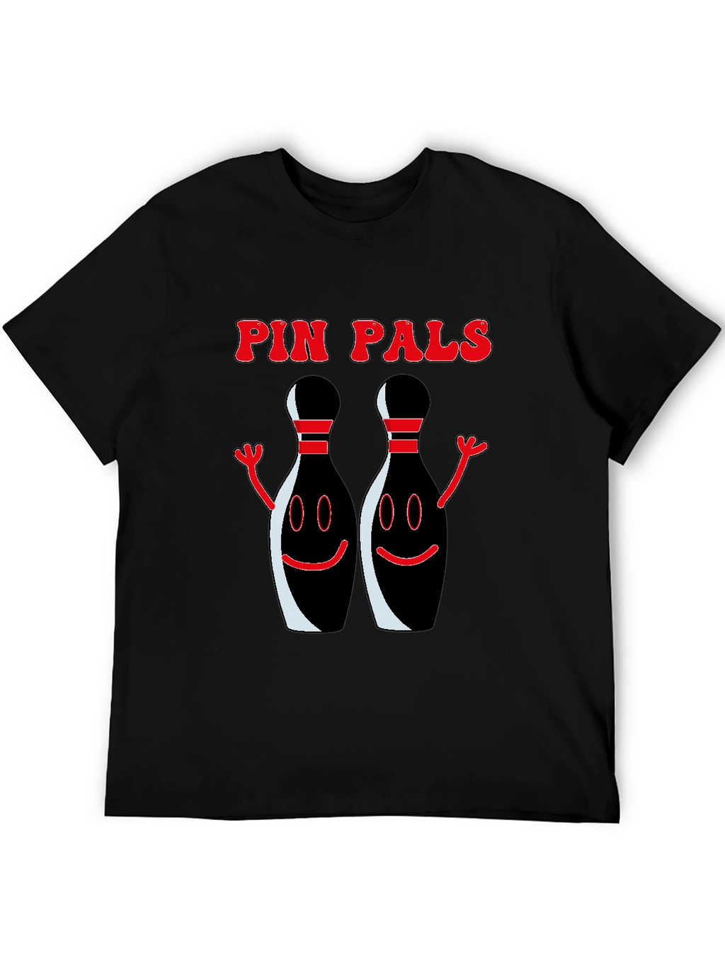 Pin Pals Graphic T-Shirt - Black Bowling Tee