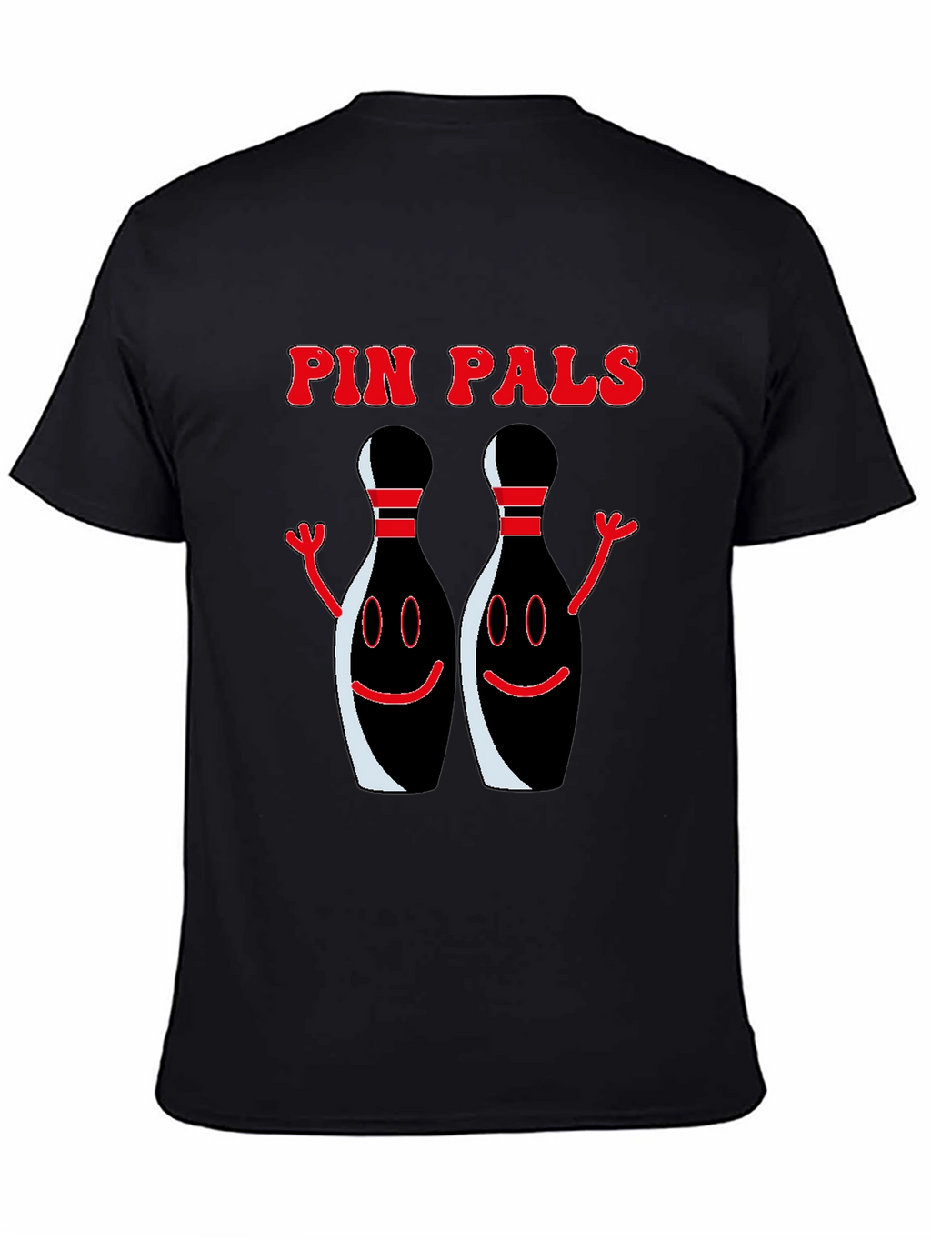 Pin Pals Graphic T-Shirt - Black Bowling Tee