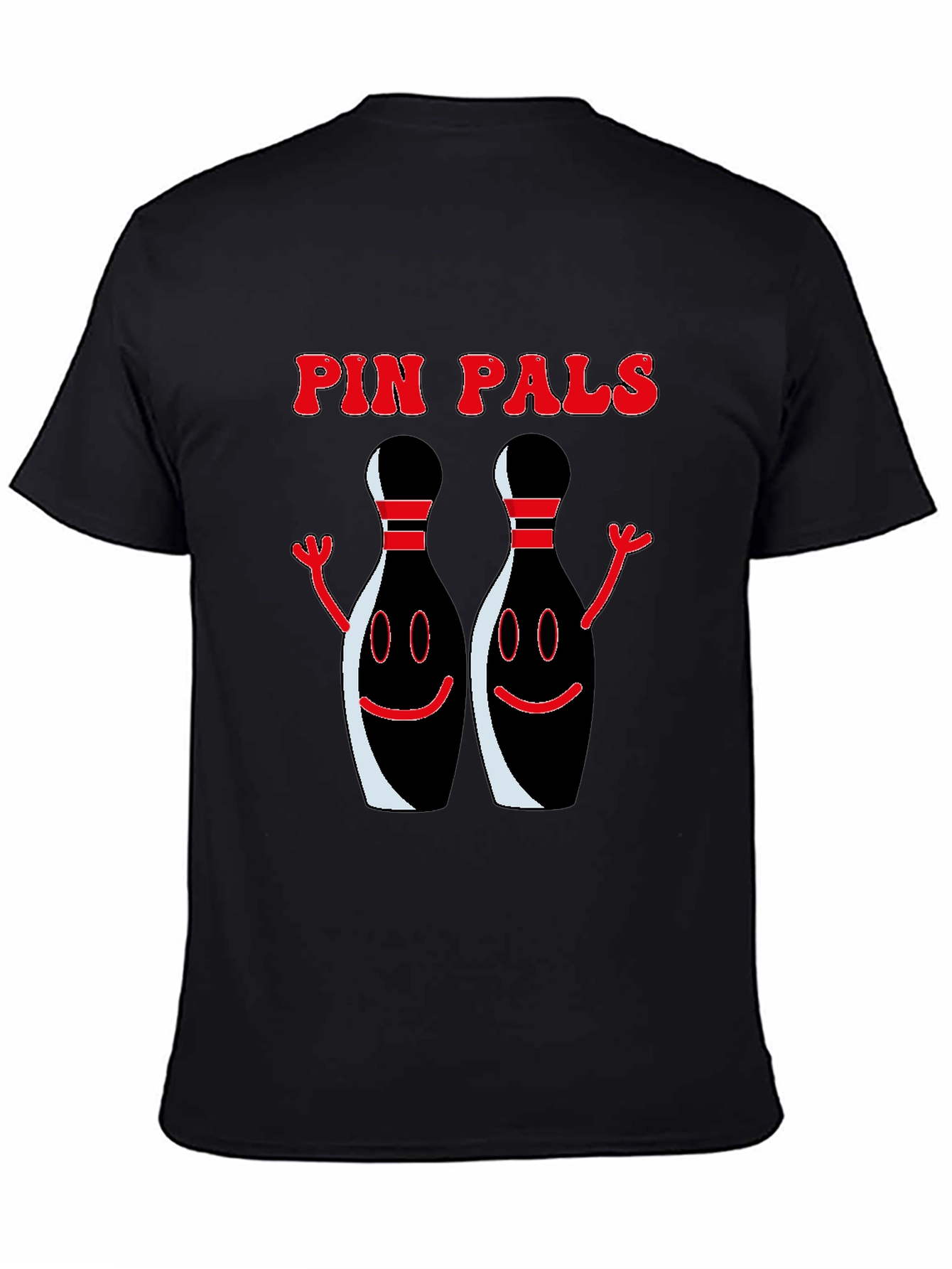 Pin Pals Graphic T-Shirt - Black Bowling Tee