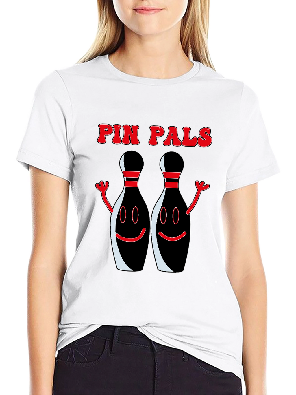 Pin Pals Graphic T-Shirt - Black Bowling Tee