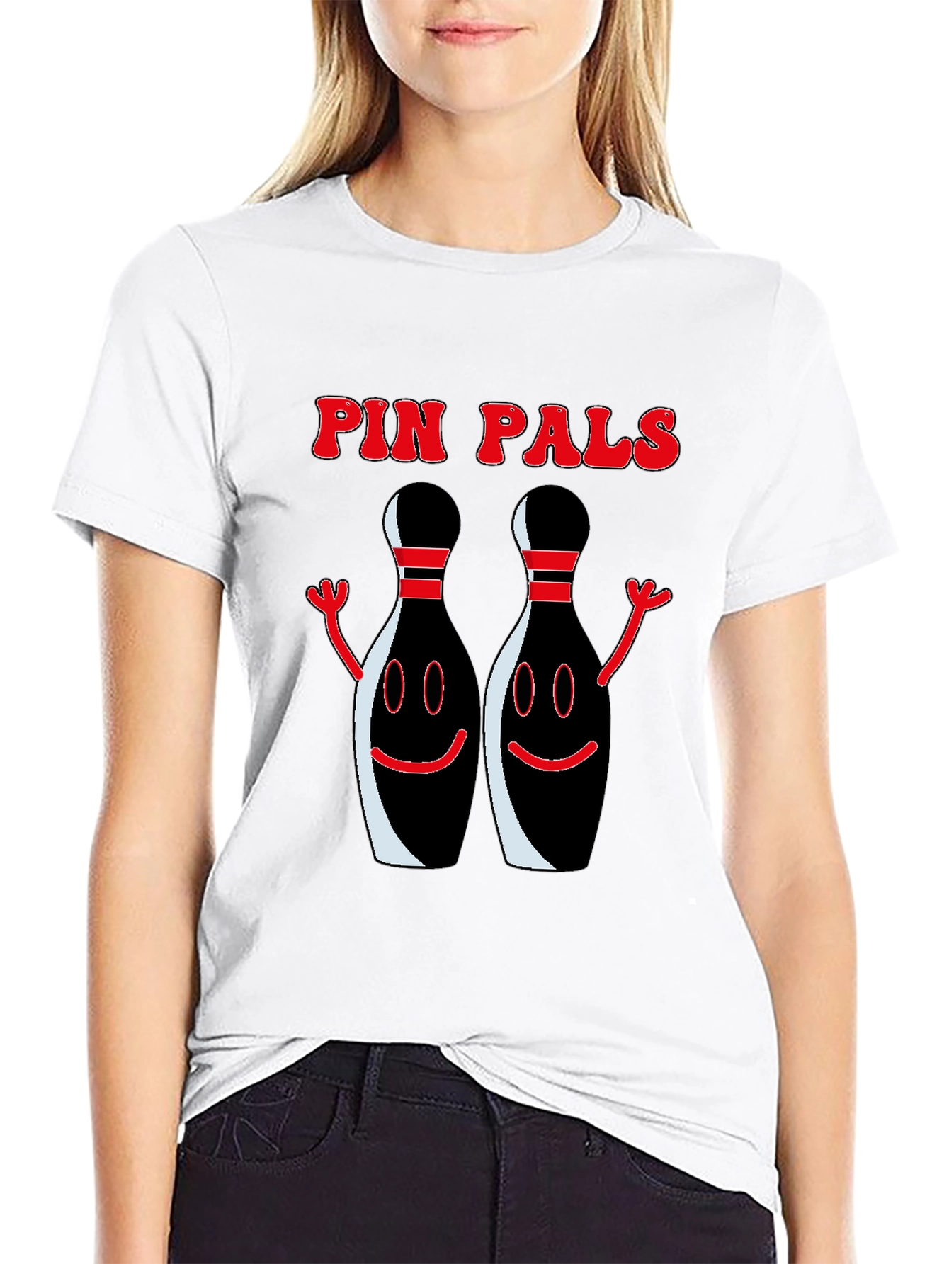 Pin Pals Graphic T-Shirt - Black Bowling Tee