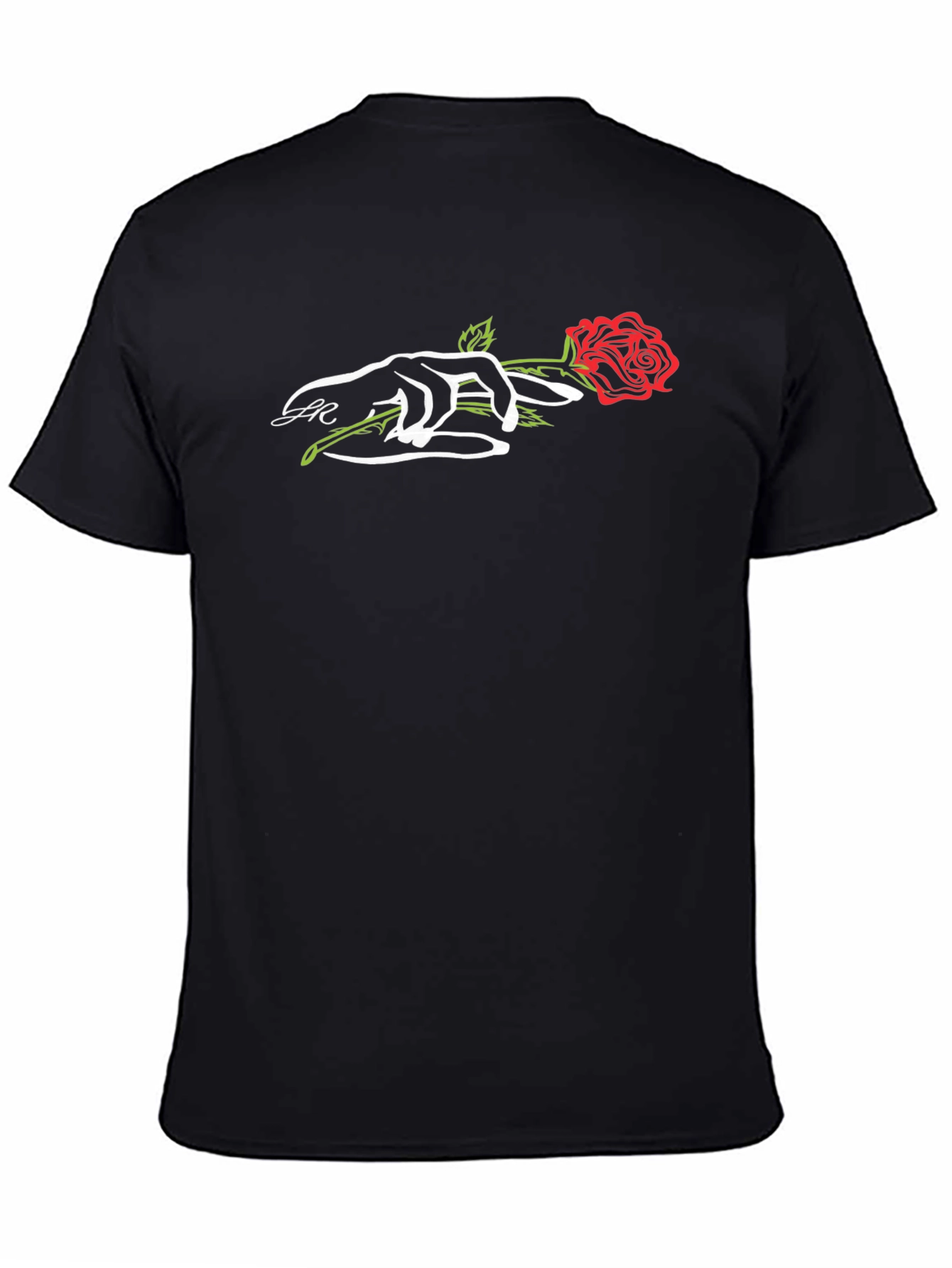 Rose in Hand Graphic Tee - Modern Style