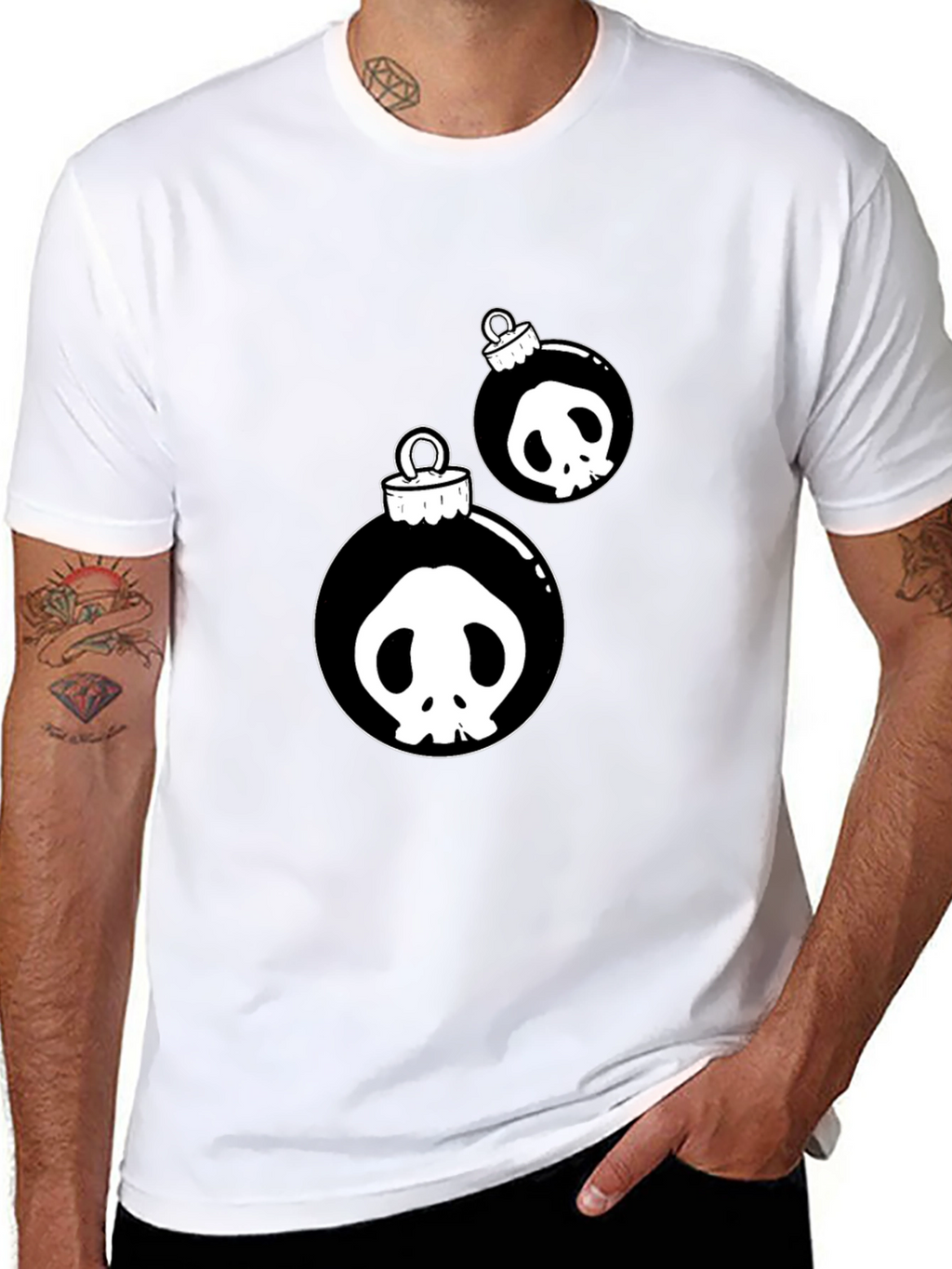 Skull Ornament Graphic T-Shirt
