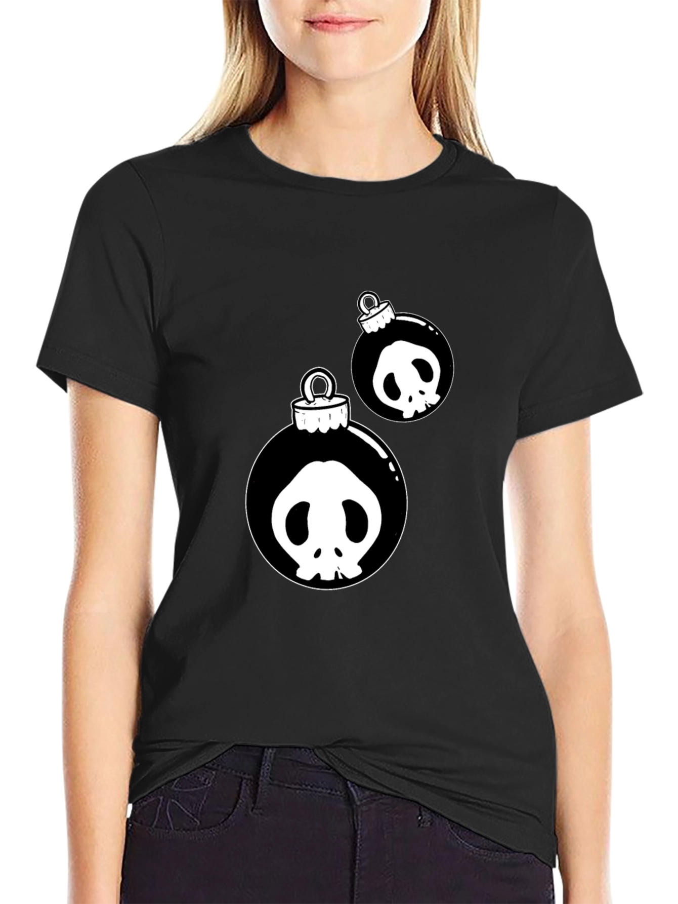 Skull Ornament Graphic T-Shirt