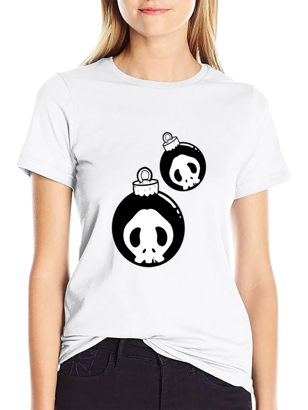 Skull Ornament Graphic T-Shirt
