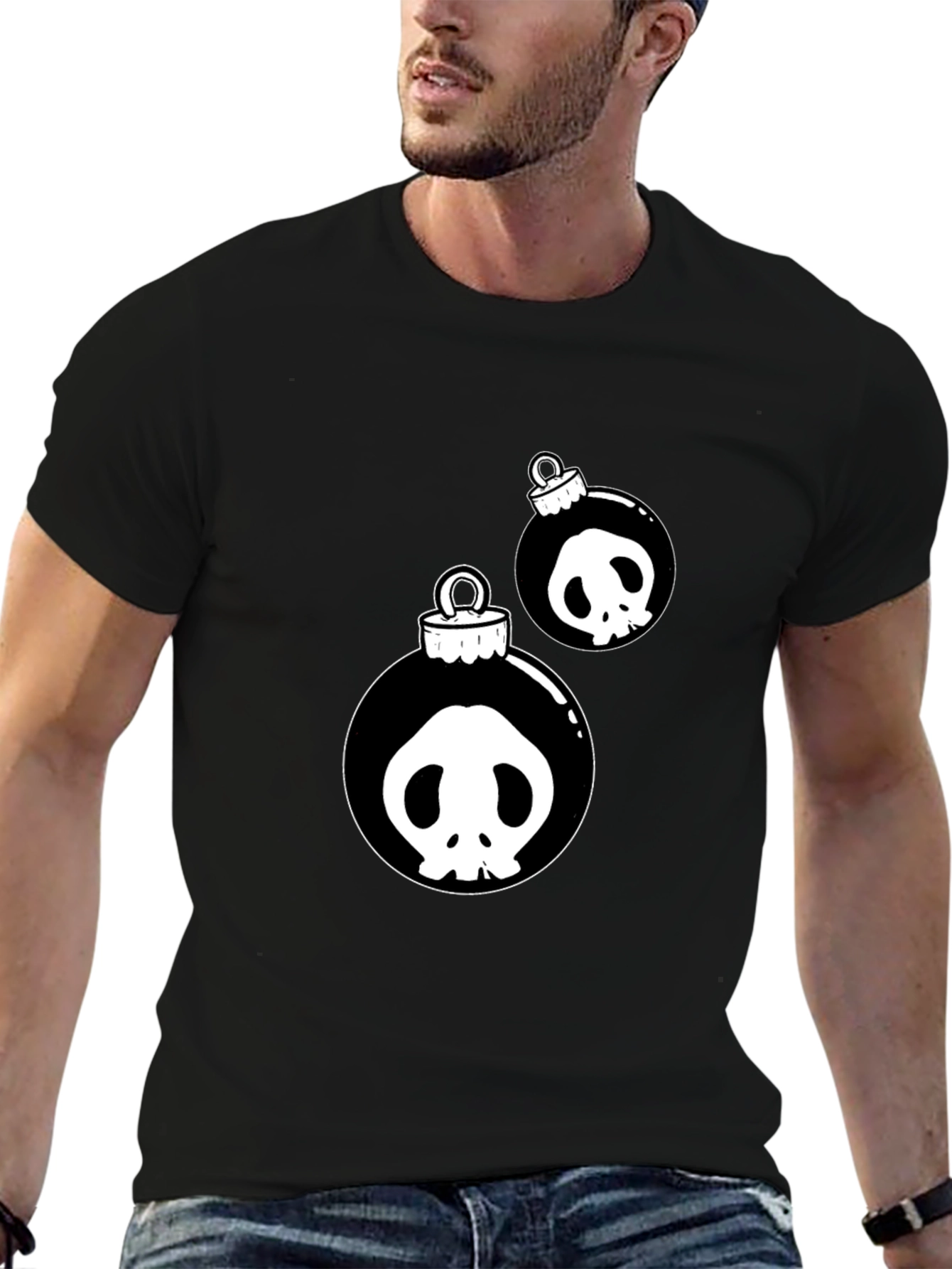 Skull Ornament Graphic T-Shirt