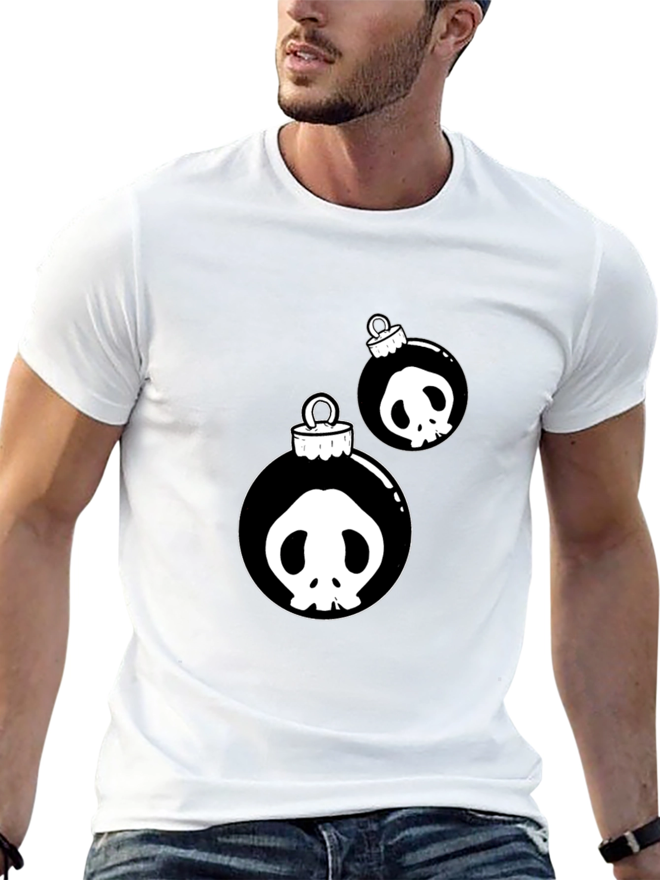 Skull Ornament Graphic T-Shirt