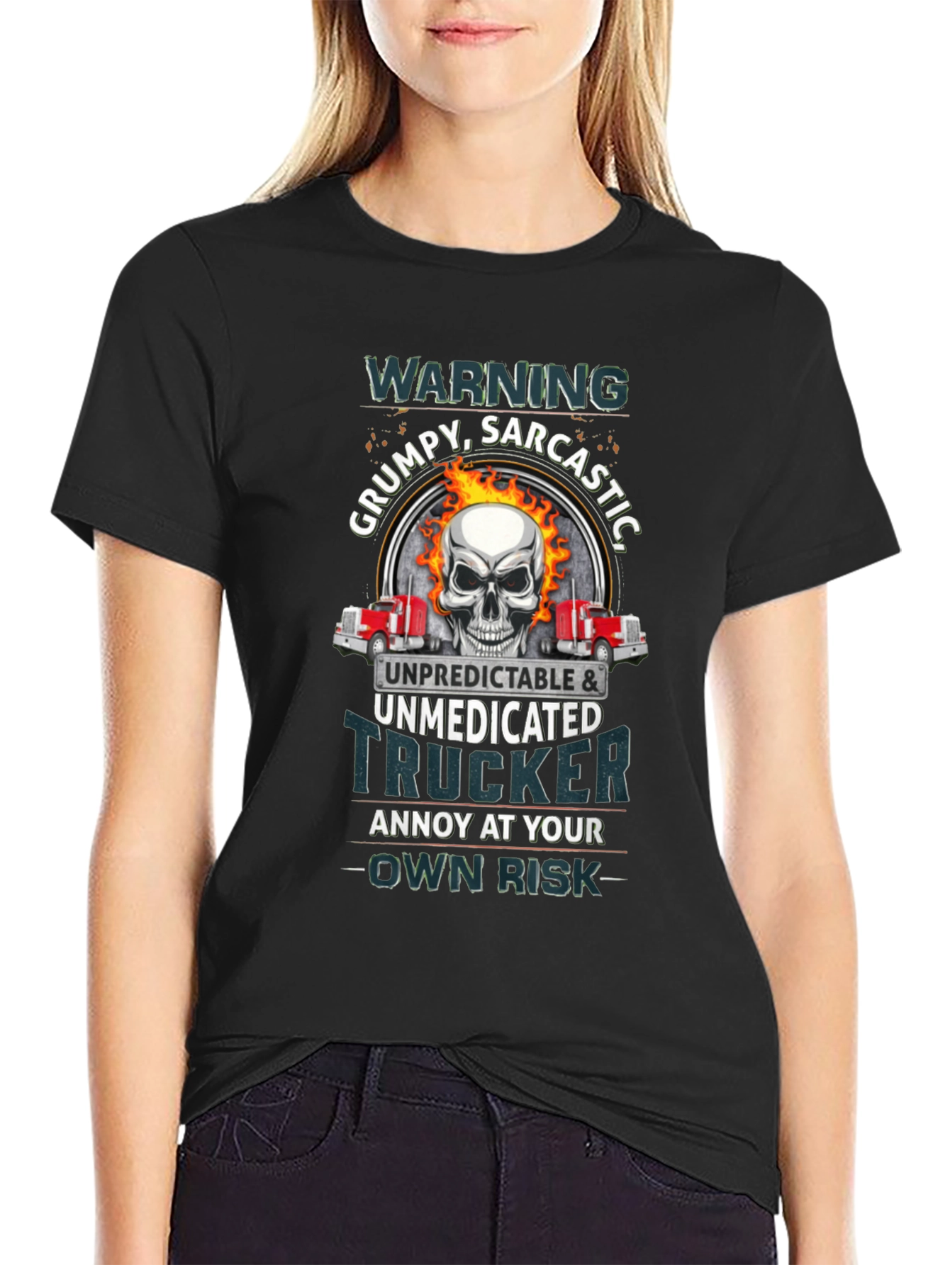 Grumpy Trucker T-Shirt: Own Risk