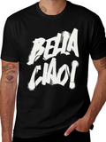 Bella Ciao Graphic Tee - Black Cotton T-Shirt