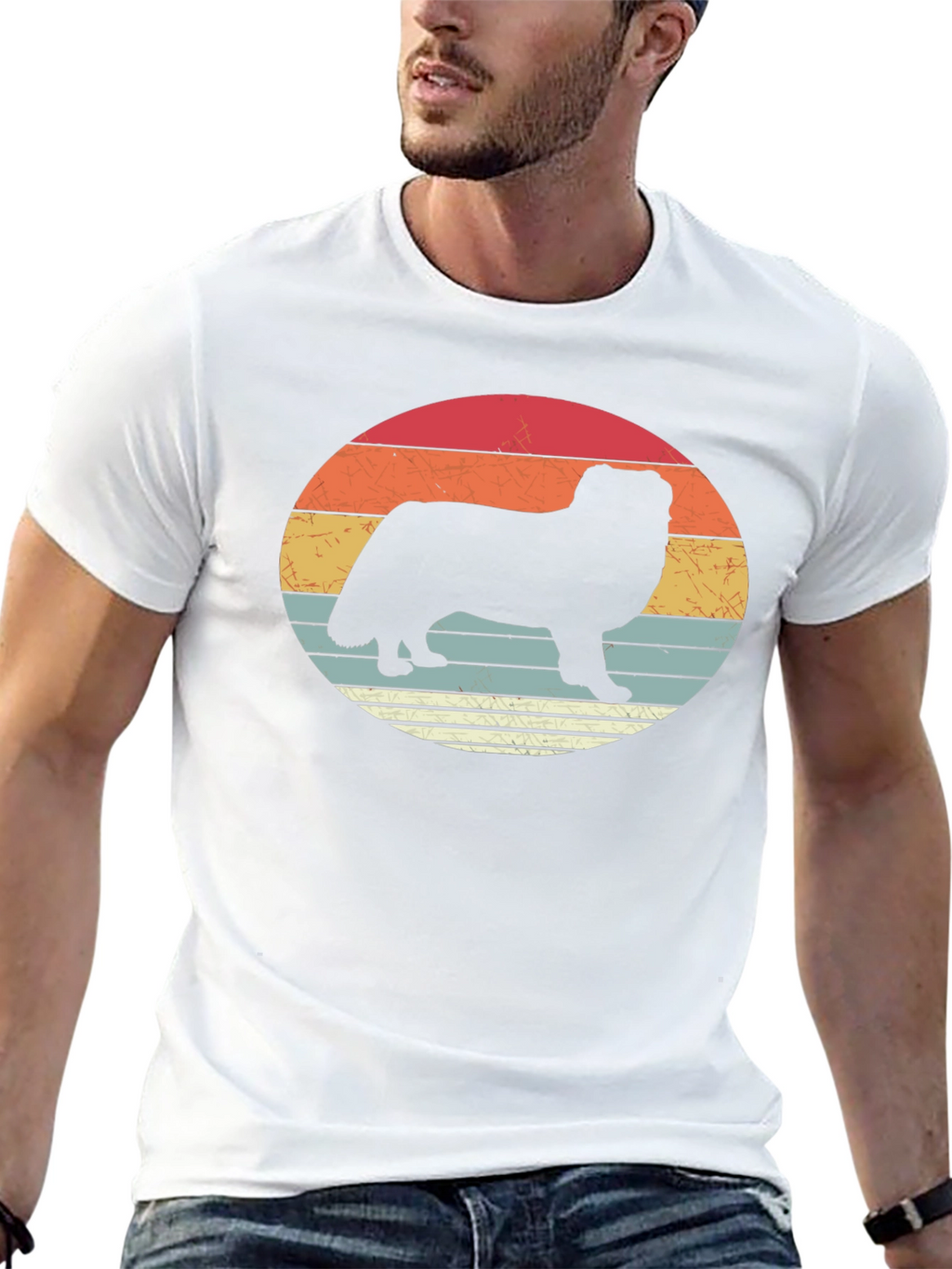 Retro Dog Silhouette T-Shirt - Stylish Graphic Tee