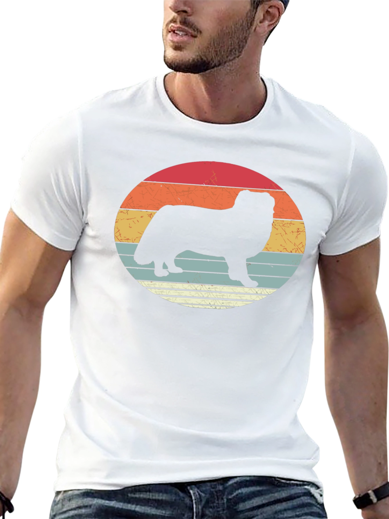 Retro Dog Silhouette T-Shirt - Stylish Graphic Tee