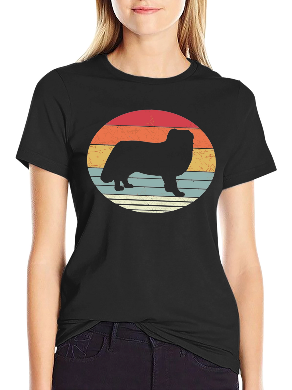 Retro Dog Silhouette T-Shirt - Stylish Graphic Tee