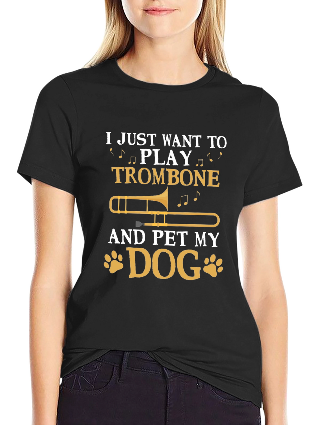 Trombone and Dog Lover T-Shirt