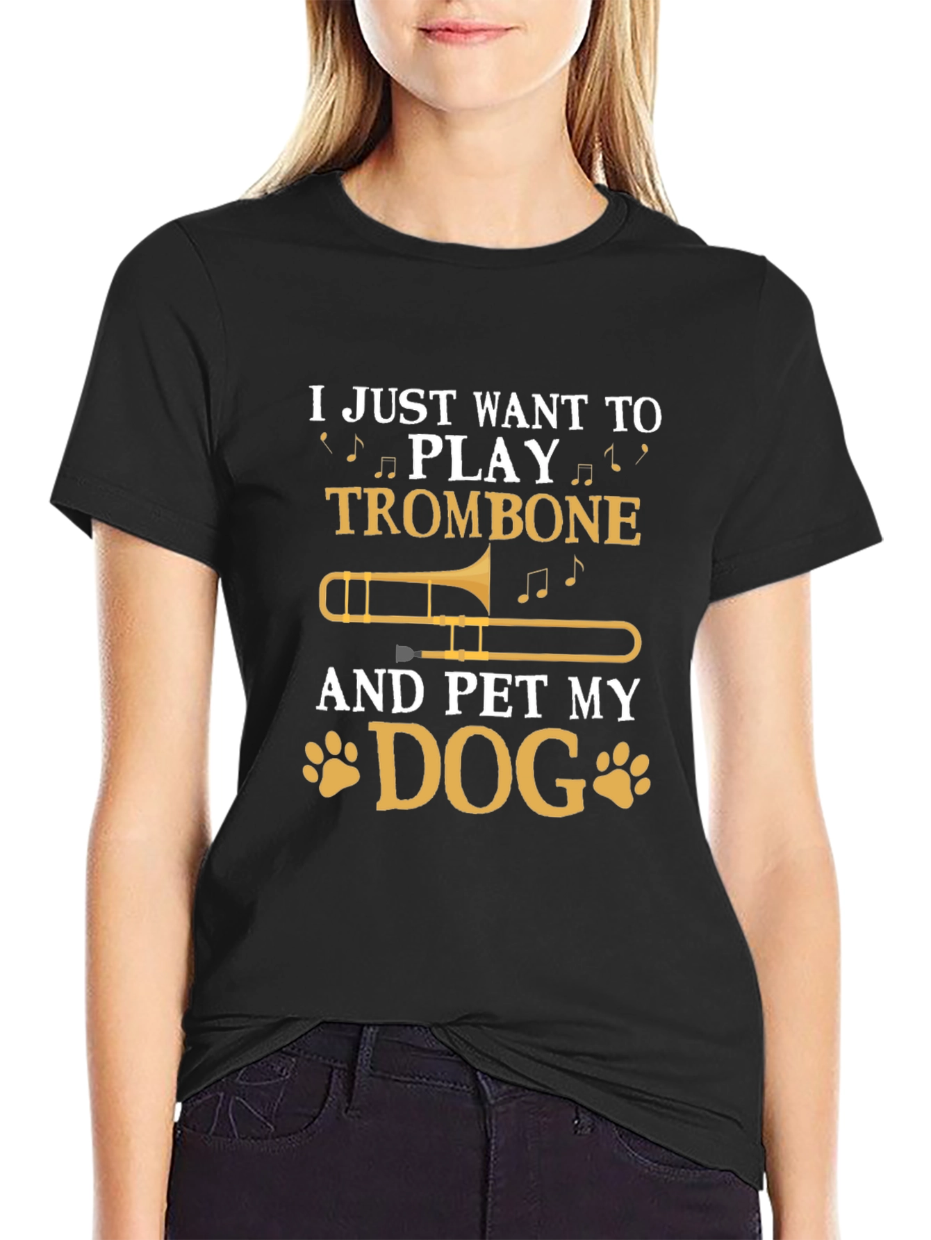 Trombone and Dog Lover T-Shirt