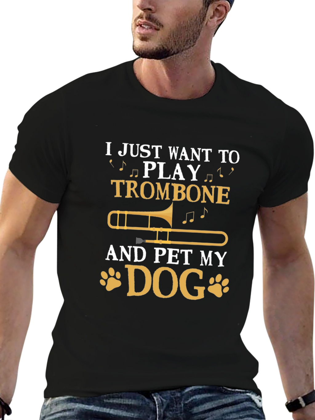 Trombone and Dog Lover T-Shirt