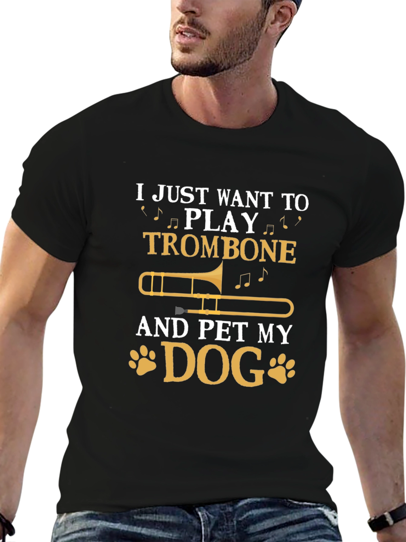 Trombone and Dog Lover T-Shirt