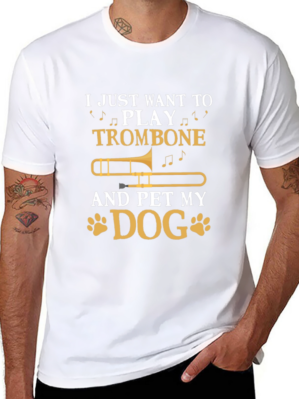 Trombone and Dog Lover T-Shirt