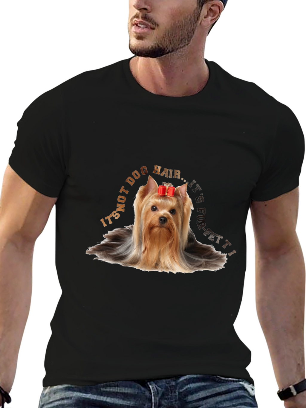 Yorkie Dog Hair Confetti T-Shirt
