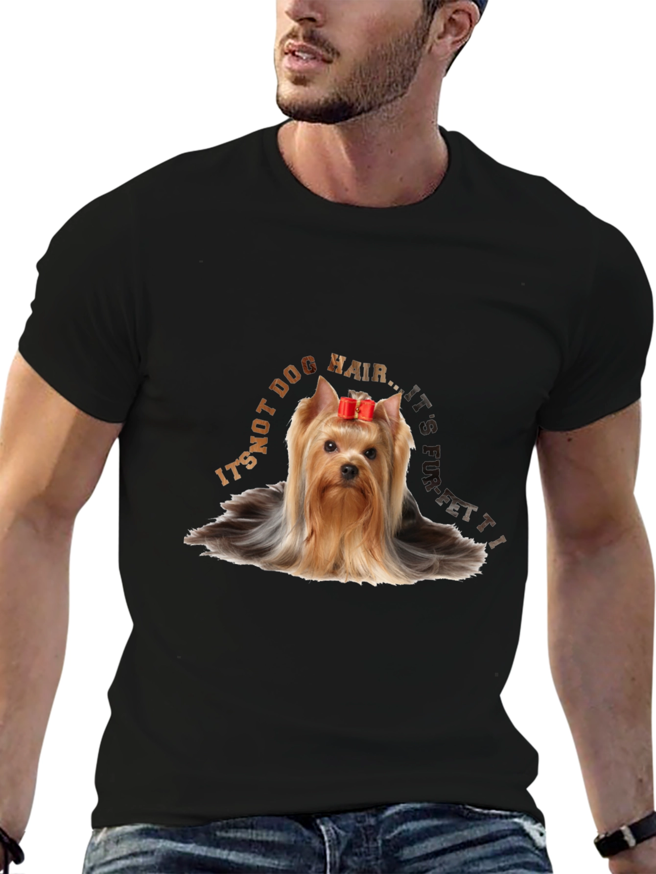 Yorkie Dog Hair Confetti T-Shirt